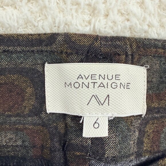 Avenue Montaigne Womens Geometric Print Stretch Pants Size 6 - Picture 4 of 6